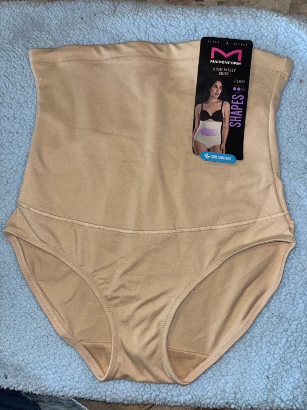 Maidenform Beige High Waist Shaping Brief Firm Shapes Size Small 1854 - Picture 6 of 10